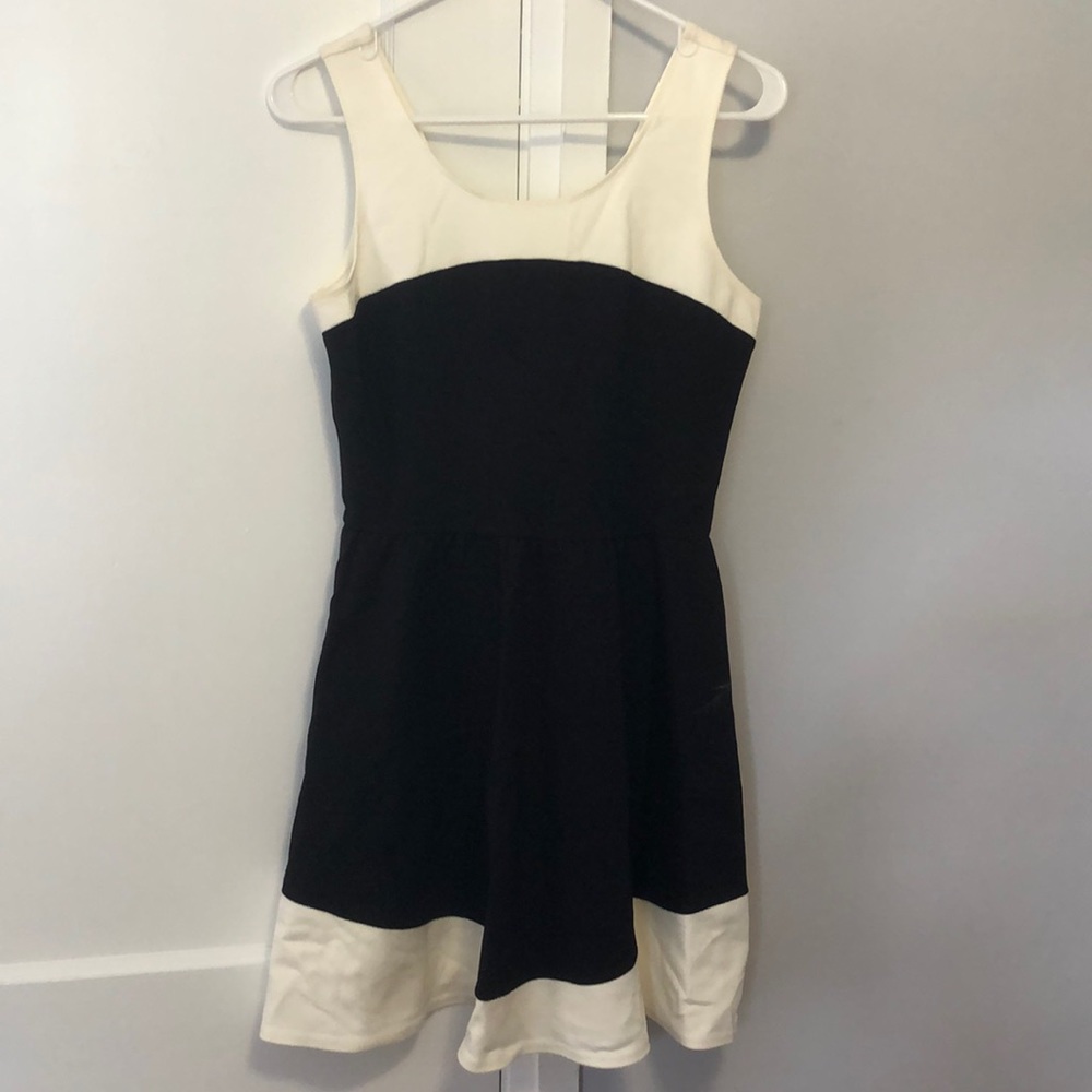 Bar iii color block fit and flare dress